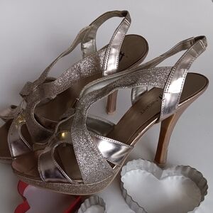 Shimmering Strappy Heels